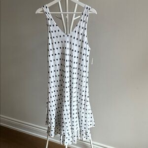 Fox High Low Polka Dot Dress - Black and White